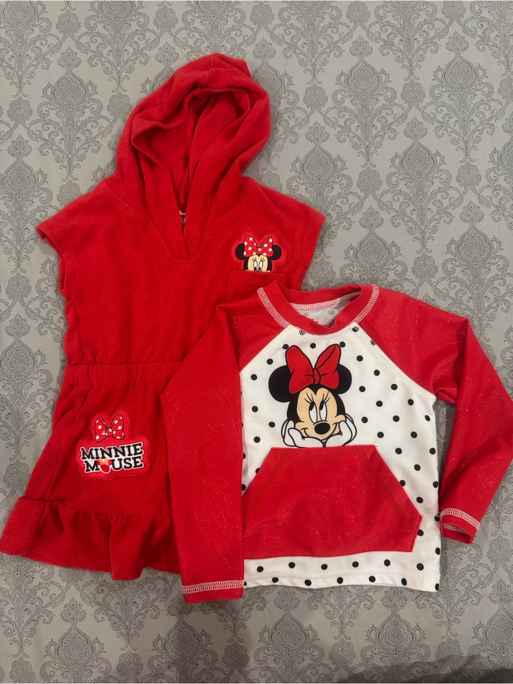 Bundle Red Girls' Hooded Dress & Top Set Size 18M